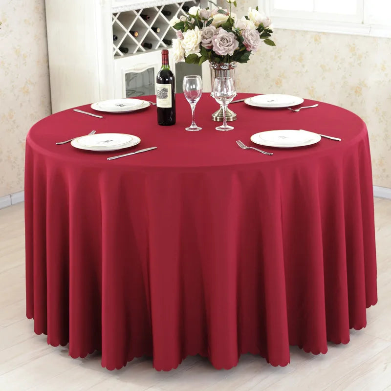 Nappe de Noël de mariage décorative, nappes rondes, housse de table à manger, décoration de banquet d'anniversaire, housse de table de salle à manger à domicile