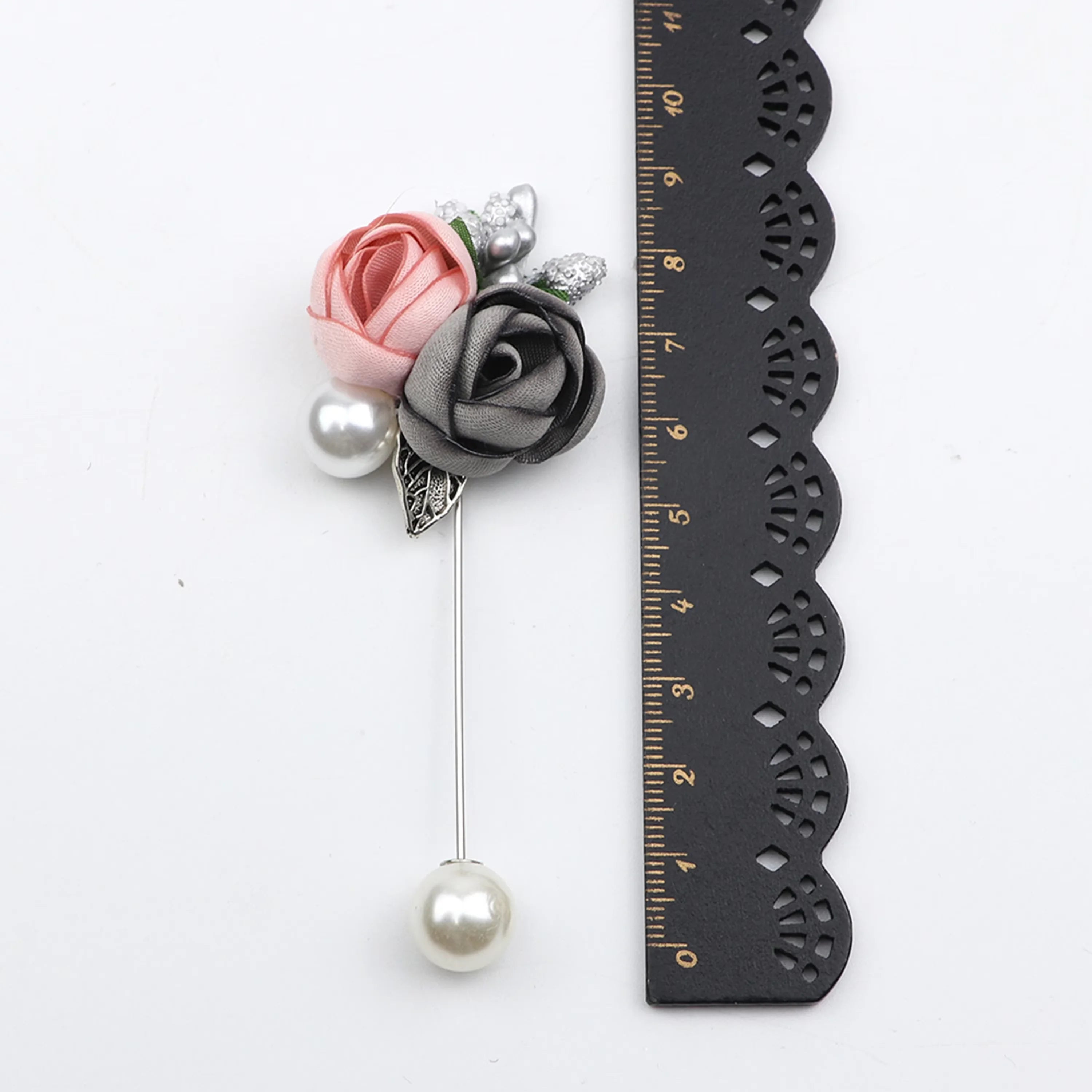Men's Striped Necktie, Pocket Square & Brooch Set | Groom & Groomsmen Wedding Accessory