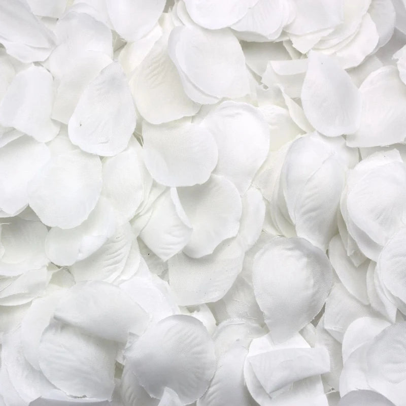 500 pétales de roses blancs éparpillés Décoration de fête de mariage