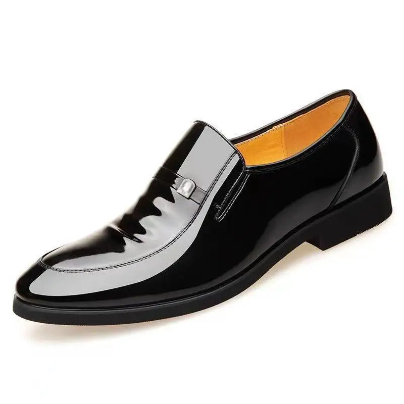 Chaussures en cuir habillées pour hommes, style britannique, décontractées, pour marié, rehaussant la taille, respirantes, à bout pointu, pour l'été