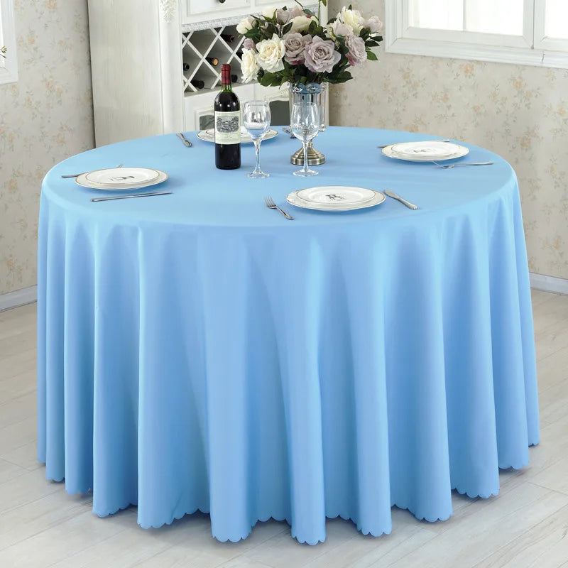 Nappe de Noël de mariage décorative, nappes rondes, housse de table à manger, décoration de banquet d'anniversaire, housse de table de salle à manger à domicile