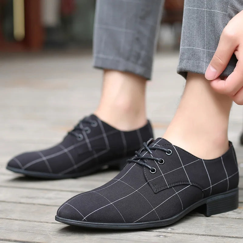 Chaussures Oxford classiques de marque de luxe pour hommes, chaussures en toile respirantes pour hommes, chaussures de mariage formelles, chaussures habillées pour hommes, Herren Schuhe, Sepatu Pria