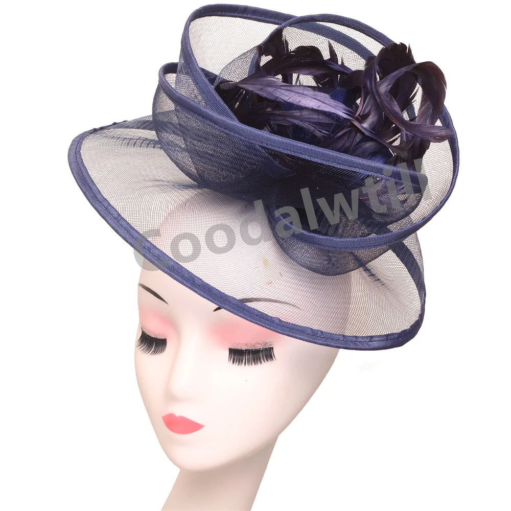 Accessoires de Cheveux de Mariée Voiles en Plumes Chapeaux Fascinators Chapeaux de Cocktail Coiffes Dames Course Occasion Chapeau de Fascinator Bandeau