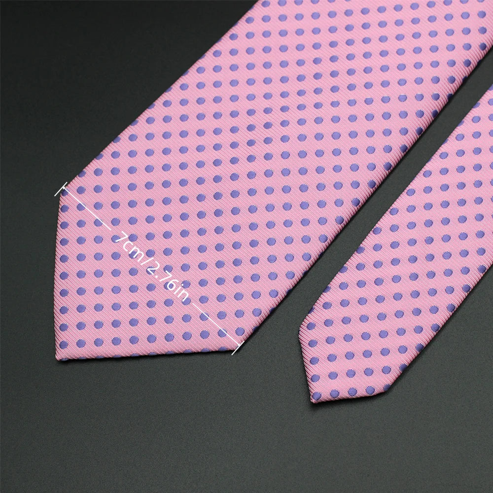 Men's 7cm Patterned Necktie | Stripes, Floral & Plaid | Groom & Wedding Party