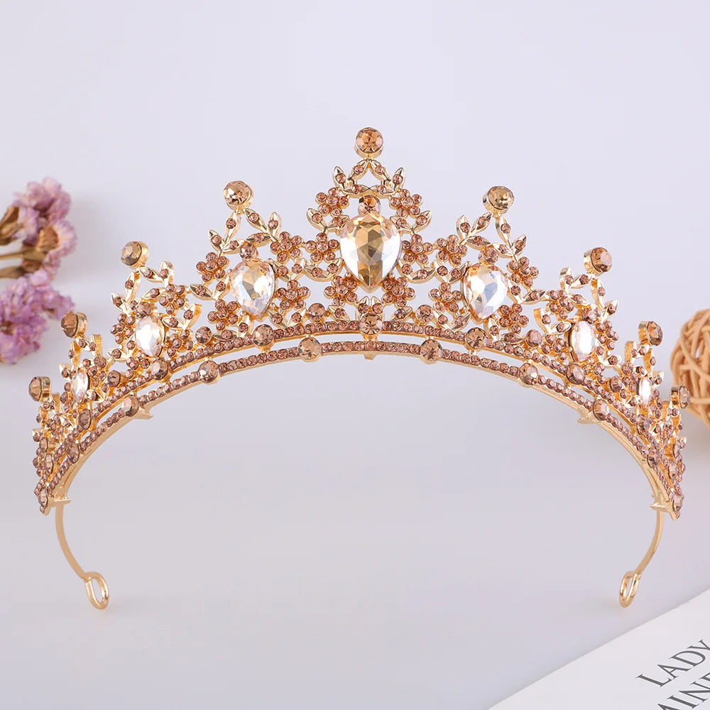 Couronnes et diadèmes de mariée princesse pour filles, bal de promo, anniversaire, robe de mariée, bijoux de cheveux, accessoires de tête de fête