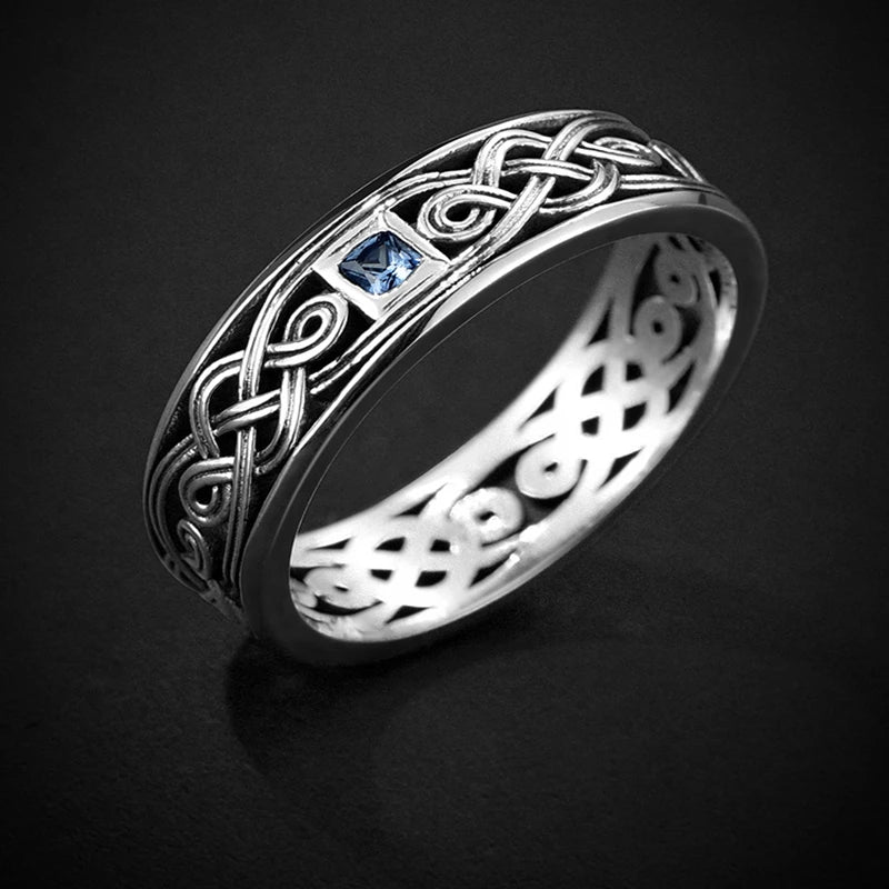 QEENKISS Bague ouverte vintage en argent sterling 925 pour homme, anniversaire, mariage, Noël, cadeau pour le marié, le père, le petit ami RG6771