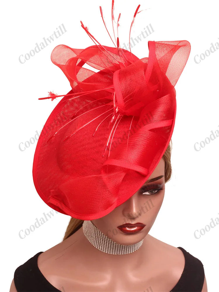 Mini chapeau bibi pour femme, élégant, pour thé, derby, Kentucky, fleur, plume, pour cocktail, mariage