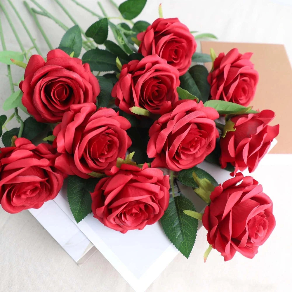 Bouquet de Mariée en Soie Rose Fleur Artificielle — Prêt à Offrir et à Bricoler