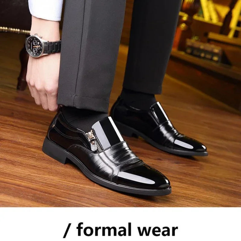 Chaussures Homme Chaussures en Cuir Chaussures Habillées D'affaires Décontractées Tout-Aller Anti-Choc Résistantes à l'Usure Chaussures Homme