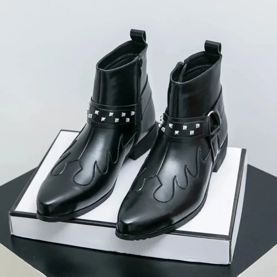 Nouvelle Collection Bottines Homme Chelsea Cuir Décontractées Mode Confortables Bottes Montantes Chaussures de Marche Baskets
