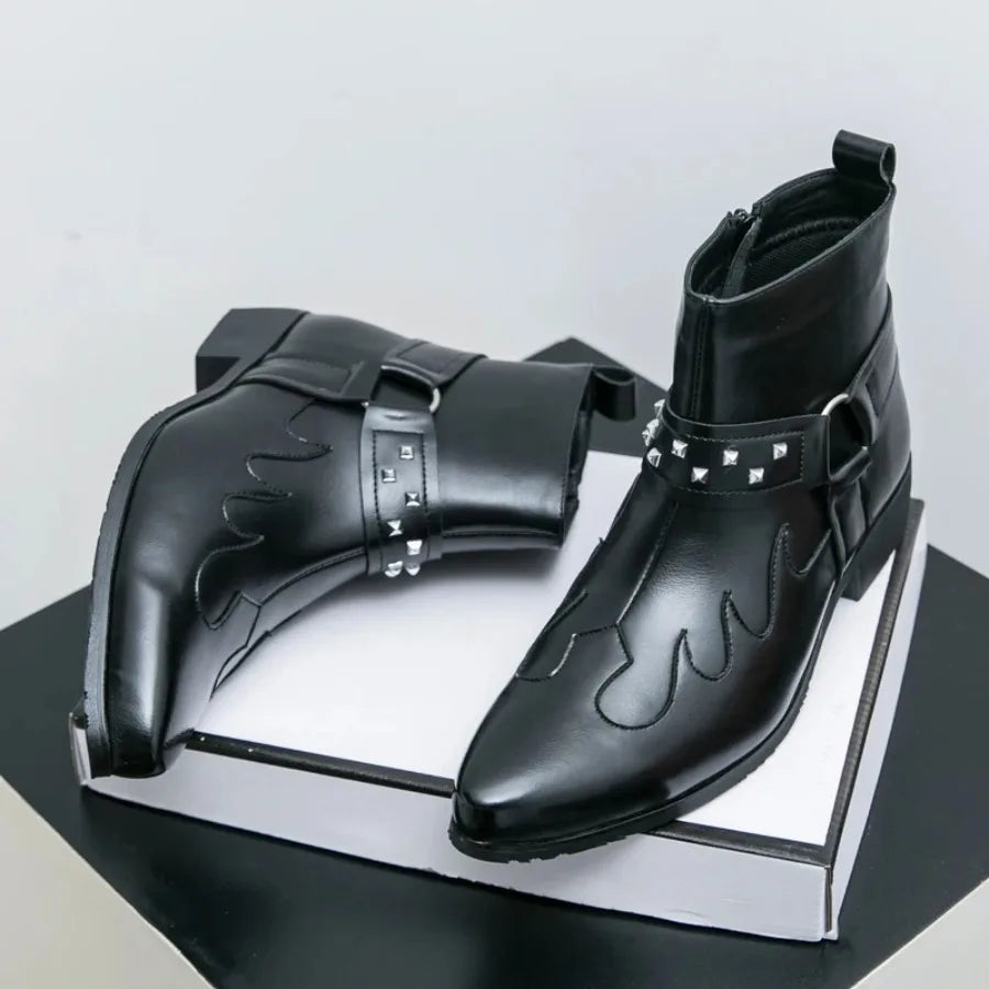 Nouvelle Collection Bottines Homme Chelsea Cuir Décontractées Mode Confortables Bottes Montantes Chaussures de Marche Baskets