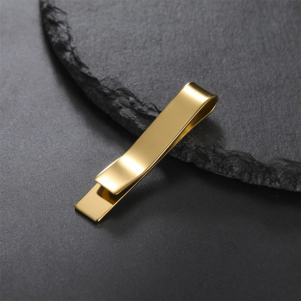 Men's Stainless Steel Tie Clip Set | Groom & Groomsmen Wedding Accessory