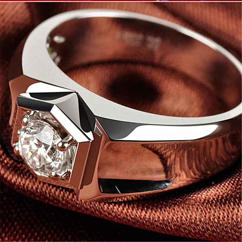 Bague de doigt simple et ajustable pour homme, accessoire de mariage pour le marié, bague tendance en argent 925, bijou masculin, cadeau pour petit ami