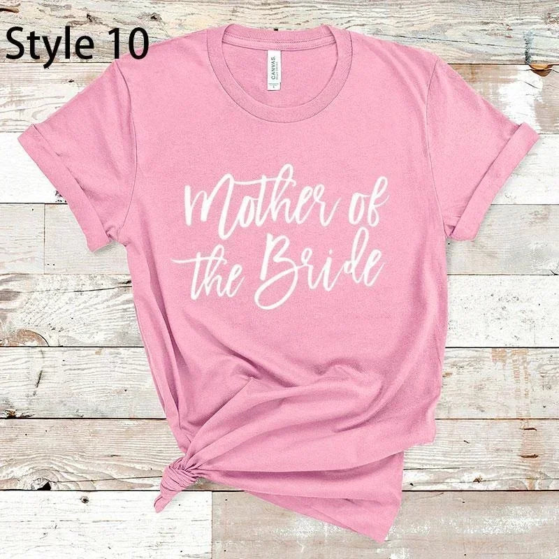 T-shirts de fête prénuptiale EVJF Baby of Honor Mère du marié Jr. Demoiselle d'honneur Mariée Fille de fleurs Brides Babes Team Bride Maid