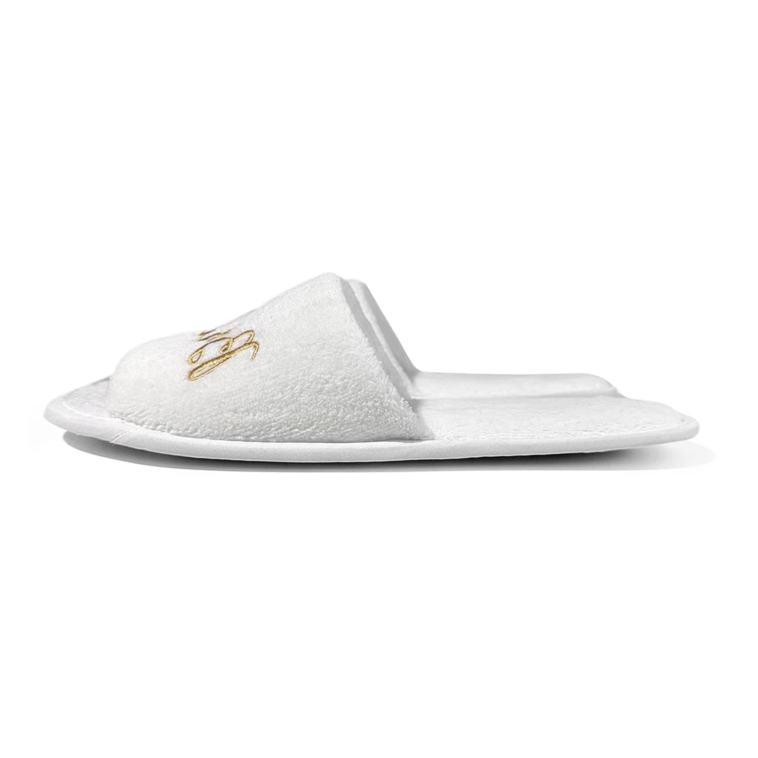 Chaussons de mariée et de demoiselle d'honneur, Chaussons de mariage à enfiler pour invités, à bout ouvert avec broderies dorées, vert menthe et roses