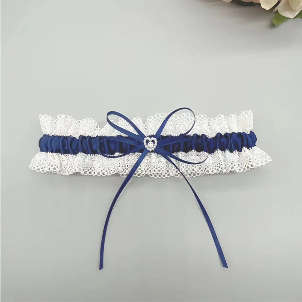 New Bride's Wedding Garter, Diamond Bow, Lace Garter, Women's Leg Accessories, Wedding Party Garter