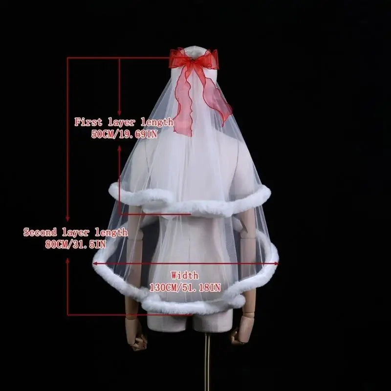 39BD Fingertip Bridal Headdress Veils Cathedral Wedding Veils Minimalists Women Veil for Wedding Ceremonies