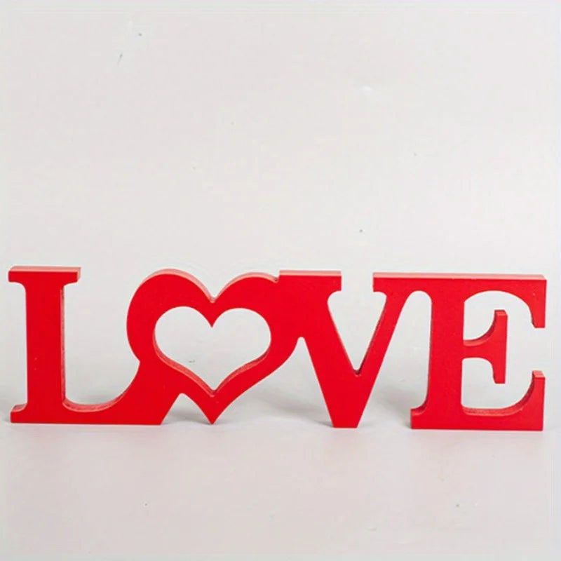 1 pc Décoration « LOVE » en lettres, Articles d'artisanat en bois, Sculptures et Ornements – Parfait pour une décoration de mariage, d'anniversaire, et pour la décoration des lettres