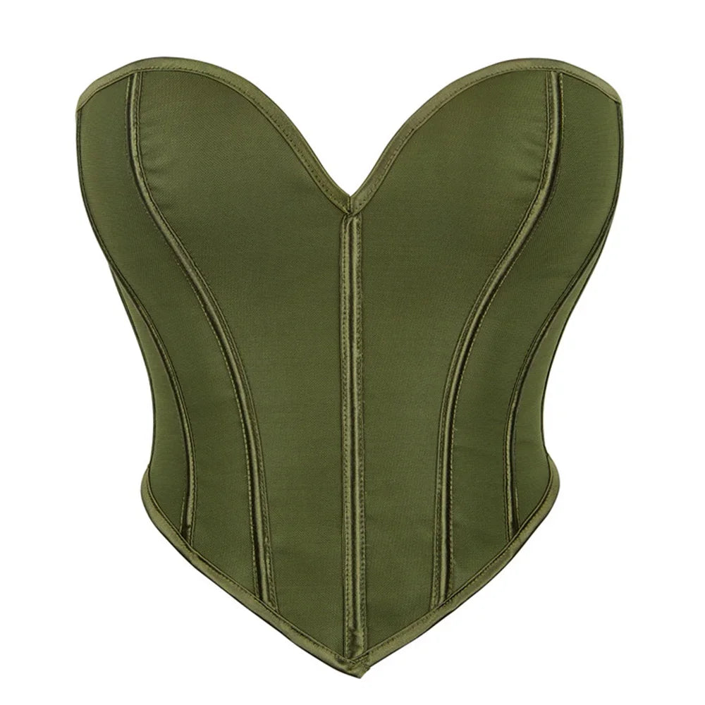 Corsets pigeonnants sexy / Sculpteurs de corps à lacets dorés / Corset lingerie gothique