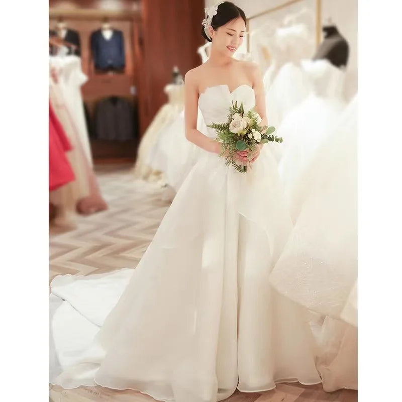The Amara Minimalist A-Line Gown