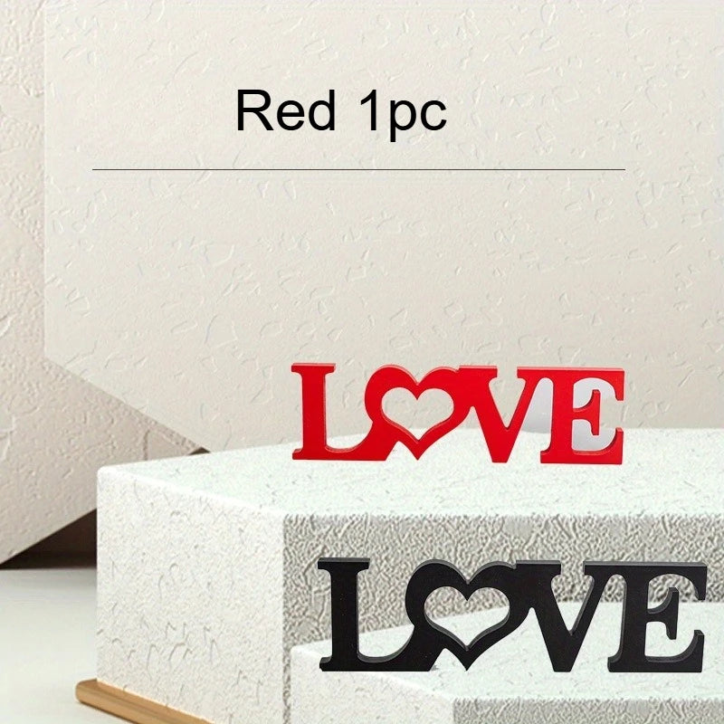 1 pc Décoration « LOVE » en lettres, Articles d'artisanat en bois, Sculptures et Ornements – Parfait pour une décoration de mariage, d'anniversaire, et pour la décoration des lettres