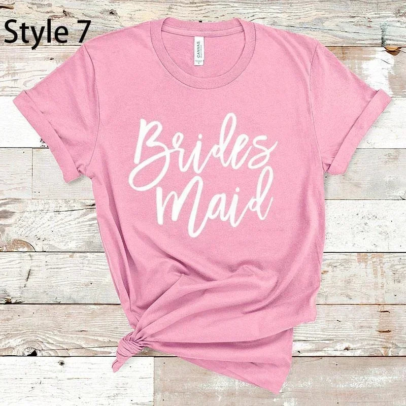 T-shirts de fête prénuptiale EVJF Baby of Honor Mère du marié Jr. Demoiselle d'honneur Mariée Fille de fleurs Brides Babes Team Bride Maid