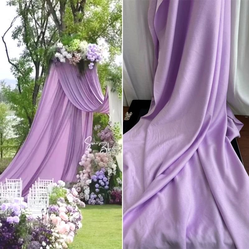 Tissu jersey extensible tricoté, bon drapé pour la décoration de mariage, les toiles de fond de fête, les rideaux, les arrière-plans de photographie, largeur 170 cm