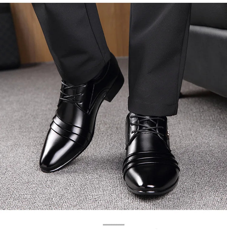 Chaussures de costume d'affaires pour hommes, nouveau modèle de printemps, chaussures grande taille pour hommes 2025, luxe, cuir, décontracté, habillé, haute qualité