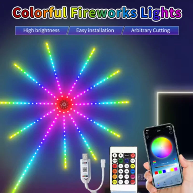 Guirlande lumineuse de Noël intelligente RVBIC à LED, bande lumineuse USB, lampe guirlande LED, pour l'extérieur, le jardin, la chambre, le camping, la décoration de mariage, lumières féériques