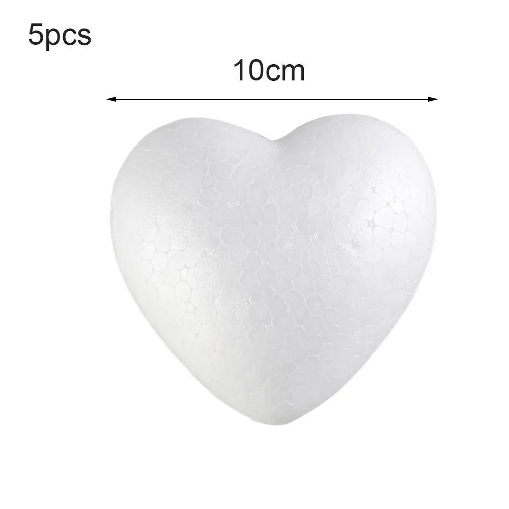 6/8.5/10/15cm Heart Foam Mould White Craft Balls Styrofoam Modelling Polystyrene Wedding Decor DIY Ball Toys Party Decoration