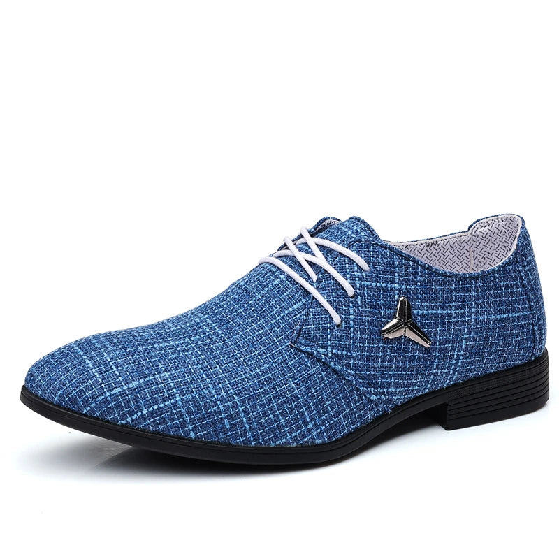 Chaussures Oxford classiques de marque de luxe pour hommes, chaussures en toile respirantes pour hommes, chaussures de mariage formelles, chaussures habillées pour hommes, Herren Schuhe, Sepatu Pria