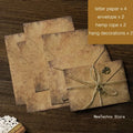 Kit de papier à lettres vintage kraft, papier à écrire, enveloppes A5 à fenêtre, enveloppe d'invitation de mariage, enveloppe cadeau