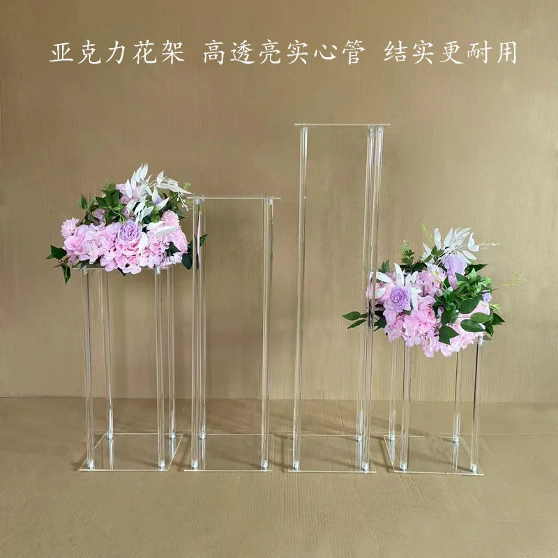 10pcs Acrylic Vases Clear Vases Table Centerpieces Wedding Decor Floral Columns
