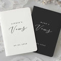 Personalized Wedding Vow Books Bride & Groom Speeches Custom His and Hers Vow Books Wedding Ceremony Decor Engagement Gift