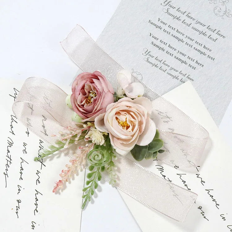Wedding Boutonniere & Corsage | Silk Flower Pin for Groom, Groomsmen & Guests