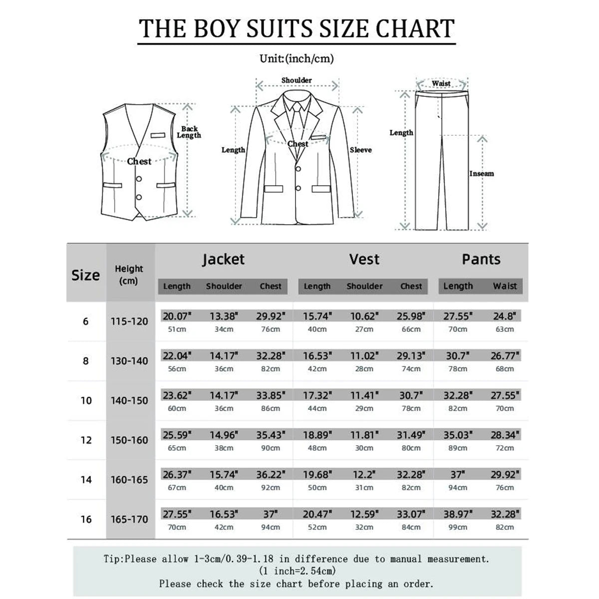 Costume Enfant Garçon Tenue de Mariage Formelle Ensemble Enfant Gentleman Porteur d'Alliances Vêtements de Performance Gilet de Smoking + Pantalon + Blazer 3 PIÈCES