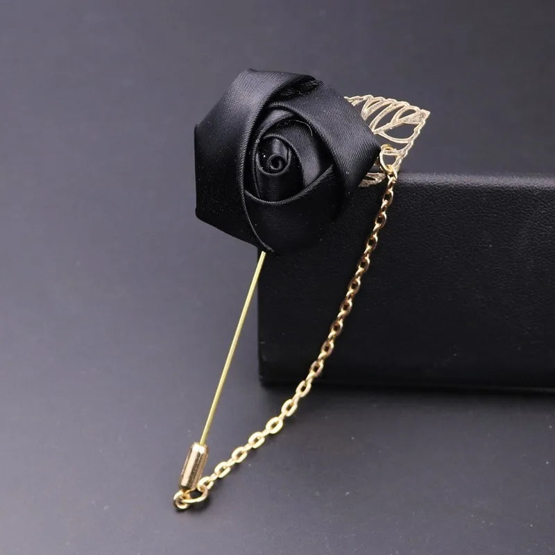 Groom & Groomsmen Boutonniere Corsage – Wedding Suit Buttonhole Accessory