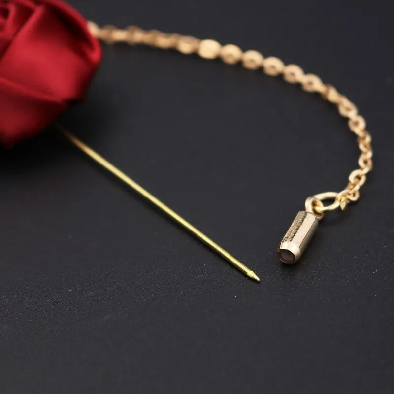 Groom & Groomsmen Boutonniere Corsage – Wedding Suit Buttonhole Accessory