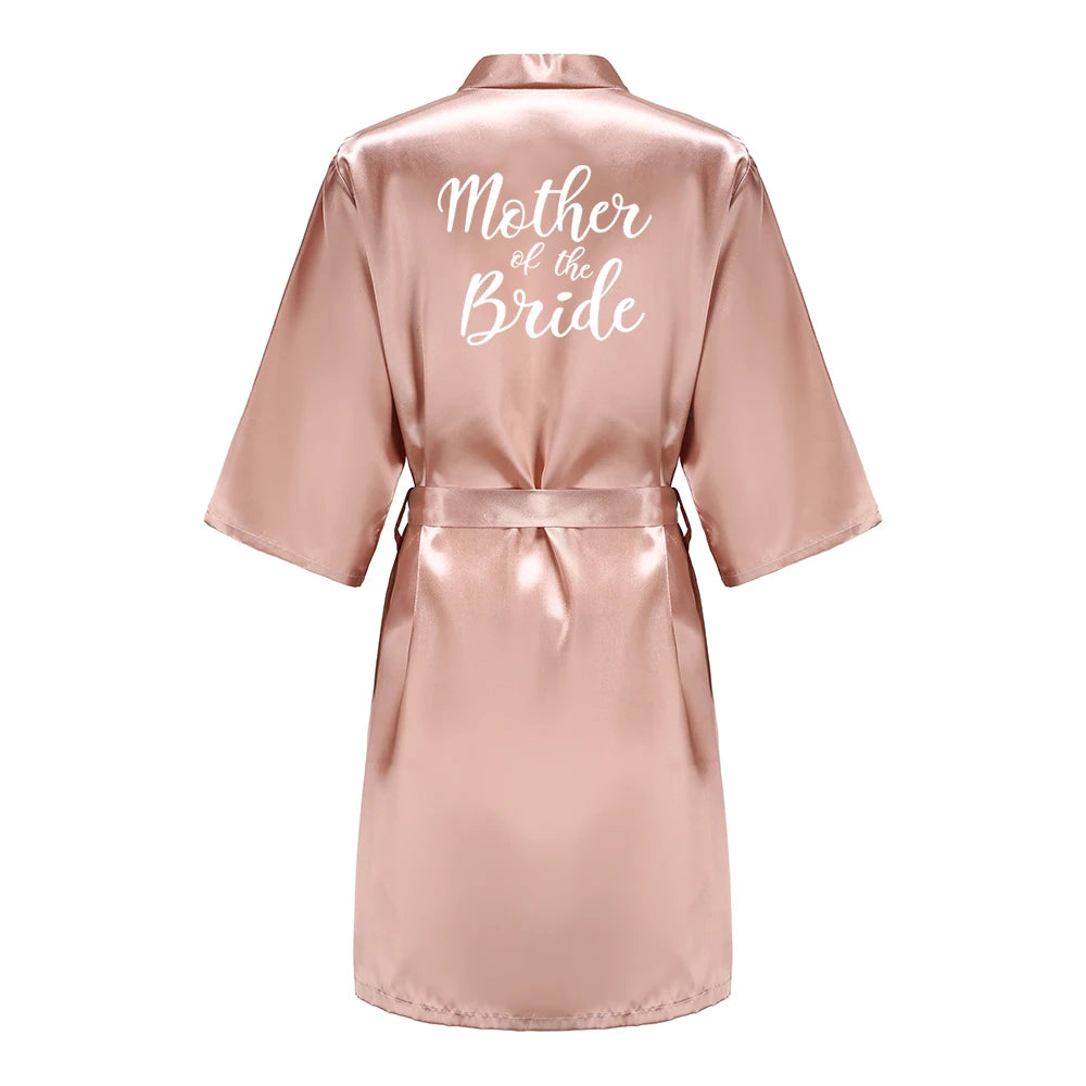 Peignoirs de mariée pour femmes, cadeaux de fête prénuptiale, robe de demoiselle d'honneur, nuisette en satin de soie, kimono sexy d'été, robe de chambre.