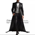 Costumes d'affaires pour hommes, Paillettes brillantes, Revers à pointe, Manteaux longs, Pantalons, Blazer, Ensembles 3 pièces, Tenues de marié, Tuxedos de mariage, Personnalisables