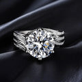 Luxury Moissanite Engagement Ring — 925 Sterling Silver