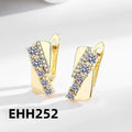 Boucles d'oreilles clous carrées AAAAA Zircon Tennis – Argent sterling 925