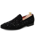 Chaussures habillées pour hommes de luxe à bout pointu, mocassins noirs, en jean, à paillettes métalliques, chaussures de mode de haute qualité pour hommes, chaussures de mariage, nouveauté