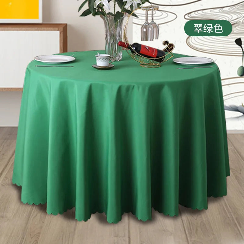 Nappe de Noël de mariage décorative, nappes rondes, housse de table à manger, décoration de banquet d'anniversaire, housse de table de salle à manger à domicile
