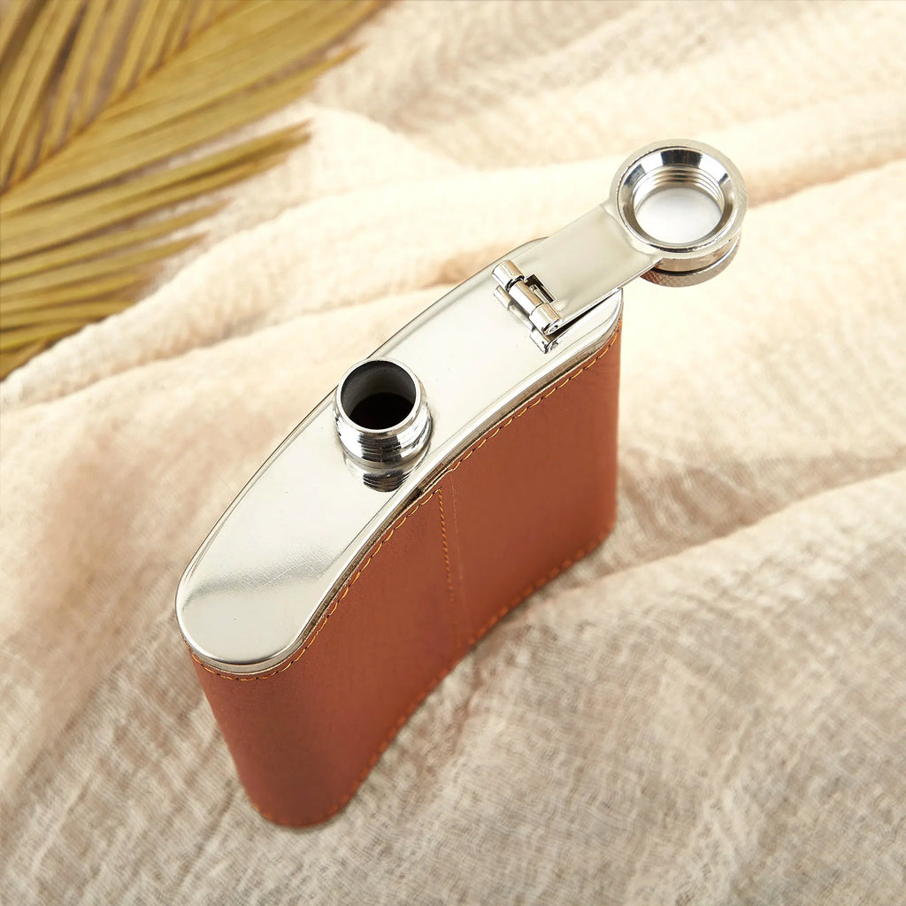 Personalized Engraved Hip Flask – Groomsmen & Best Man Gift | 6oz with Gift Box