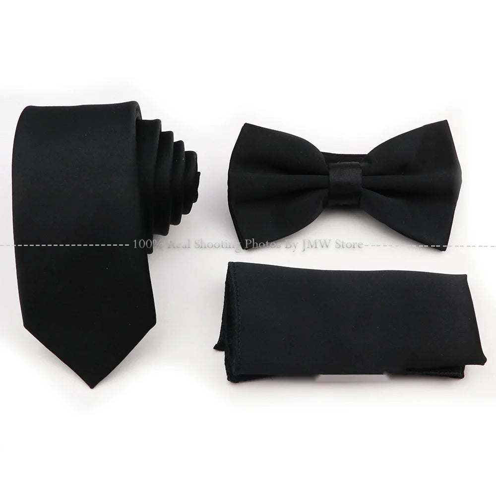 Ensemble cravate et nœud papillon violet bleu sauge vert en polyester, boutons de manchette et broche pour costume de marié, cravate de mariage, accessoire de chemise