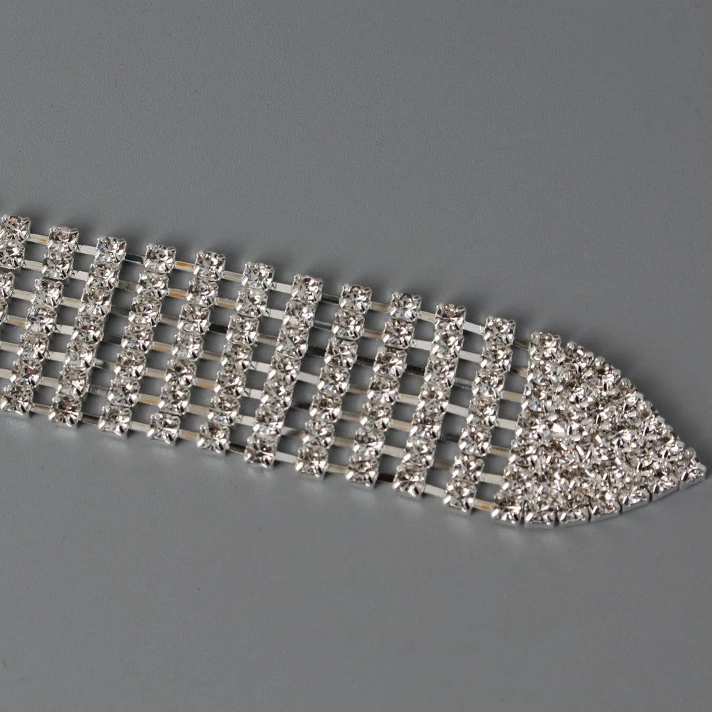 Collier cravate flèche strass — Accessoire de mariage nuptial