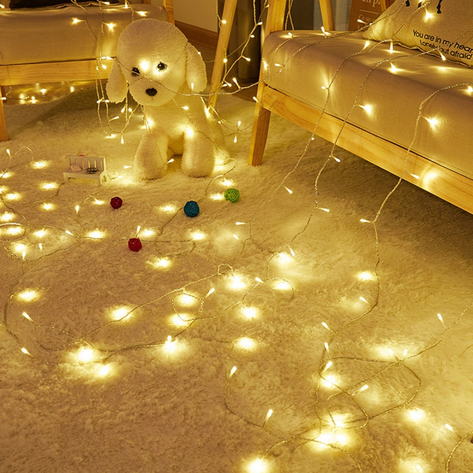 24V 100/800LED String Lights 8 Modes Waterproof Blue White Warm RGB LED Fairy Lights Courtyard Christmas Party Wedding Decor
