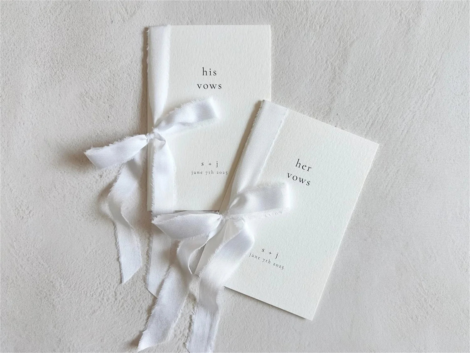 Livrets de vœux de mariage personnalisés en papier, Vœux de Monsieur et Madame, Papier Dongba texturé brut, Souvenir pour les mariés, Mariage unique