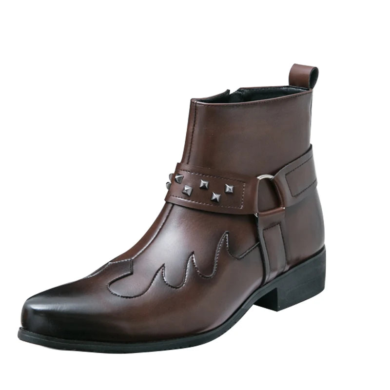 Nouvelle Collection Bottines Homme Chelsea Cuir Décontractées Mode Confortables Bottes Montantes Chaussures de Marche Baskets